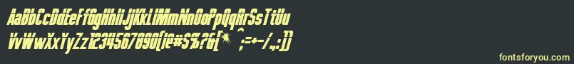 PhelpsBoldItalic Font – Yellow Fonts on Black Background