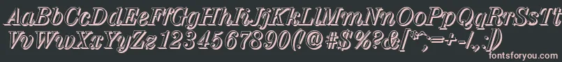 ValenciashadowItalic Font – Pink Fonts on Black Background