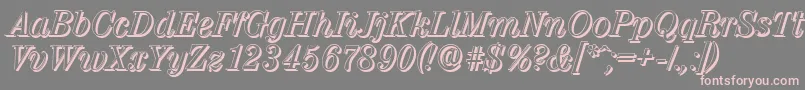 ValenciashadowItalic Font – Pink Fonts on Gray Background