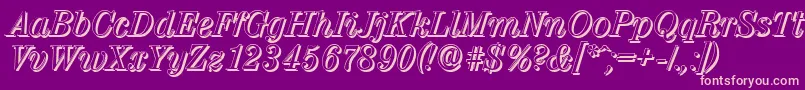 Шрифт ValenciashadowItalic – розовые шрифты на фиолетовом фоне