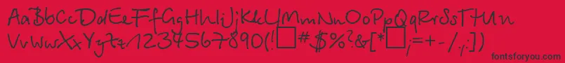 Betinascript Font – Black Fonts on Red Background