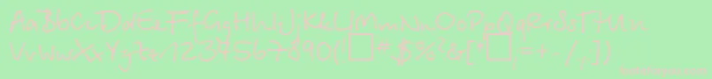 Betinascript Font – Pink Fonts on Green Background