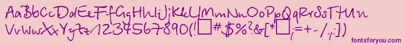 Betinascript Font – Purple Fonts on Pink Background