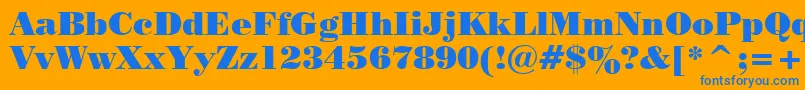 PosterBodoniWin95bt Font – Blue Fonts on Orange Background