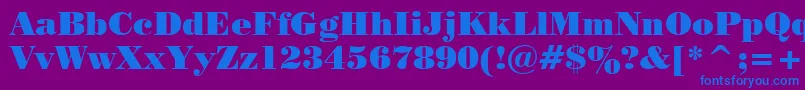 PosterBodoniWin95bt Font – Blue Fonts on Purple Background