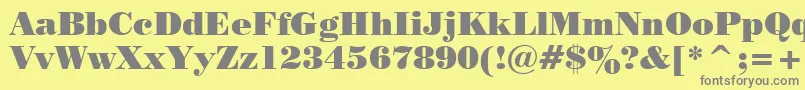 PosterBodoniWin95bt Font – Gray Fonts on Yellow Background