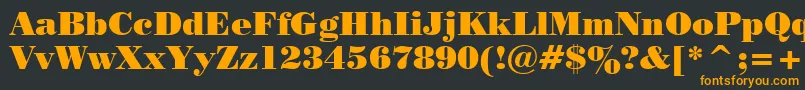 PosterBodoniWin95bt Font – Orange Fonts on Black Background