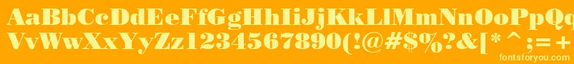 PosterBodoniWin95bt Font – Yellow Fonts on Orange Background