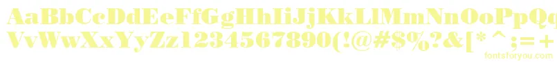 PosterBodoniWin95bt Font – Yellow Fonts on White Background