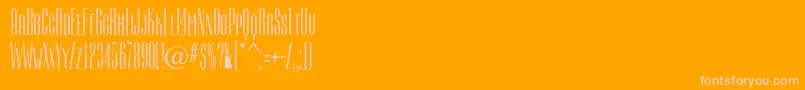 Camertonec Font – Pink Fonts on Orange Background