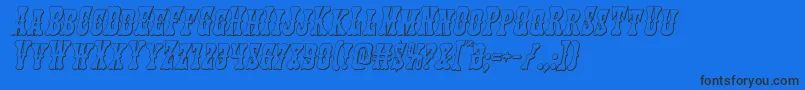 Шрифт Texasranger3Dital – чёрные шрифты на синем фоне