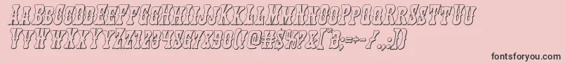 Texasranger3Dital Font – Black Fonts on Pink Background