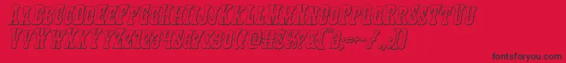Fonte Texasranger3Dital – fontes pretas em um fundo vermelho