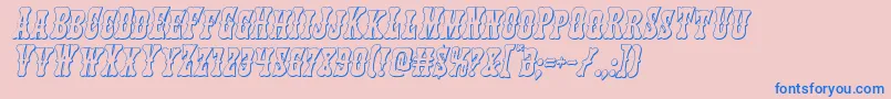 Texasranger3Dital Font – Blue Fonts on Pink Background