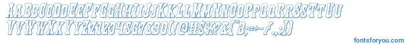 Шрифт Texasranger3Dital – синие шрифты на белом фоне