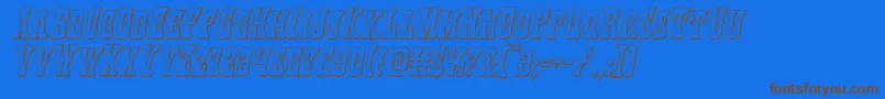 Texasranger3Dital Font – Brown Fonts on Blue Background