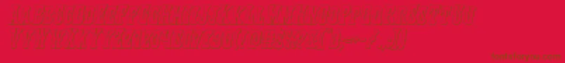 Czcionka Texasranger3Dital – brązowe czcionki na czerwonym tle