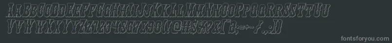 Texasranger3Dital Font – Gray Fonts on Black Background