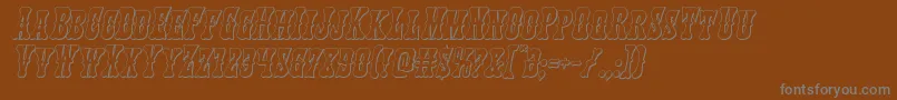 Texasranger3Dital Font – Gray Fonts on Brown Background