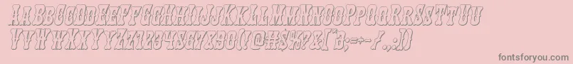 Texasranger3Dital Font – Gray Fonts on Pink Background