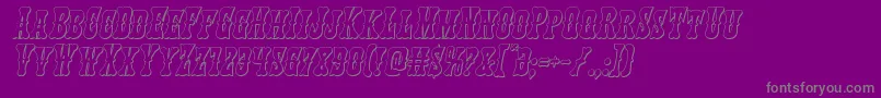 Fonte Texasranger3Dital – fontes cinzas em um fundo violeta