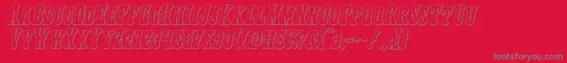 Texasranger3Dital Font – Gray Fonts on Red Background