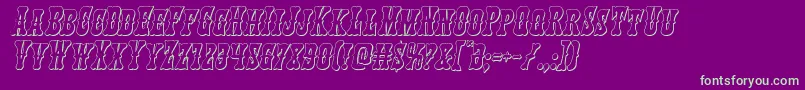 Texasranger3Dital Font – Green Fonts on Purple Background
