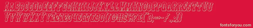 Texasranger3Dital Font – Green Fonts on Red Background