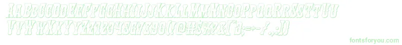 Texasranger3Dital Font – Green Fonts on White Background