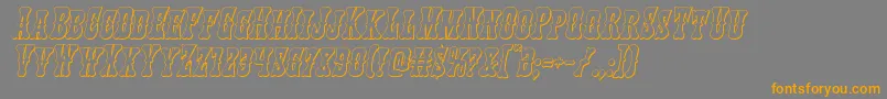 Texasranger3Dital Font – Orange Fonts on Gray Background