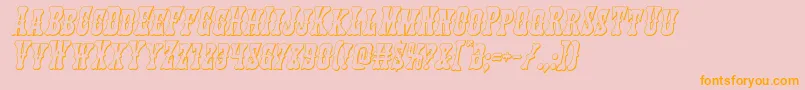 Texasranger3Dital Font – Orange Fonts on Pink Background