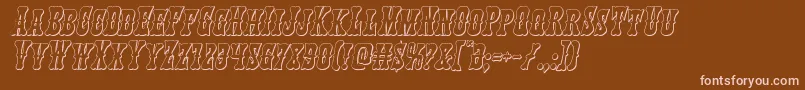 Texasranger3Dital Font – Pink Fonts on Brown Background