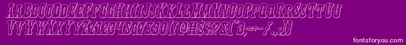 Texasranger3Dital Font – Pink Fonts on Purple Background