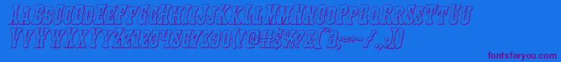 Шрифт Texasranger3Dital – фиолетовые шрифты на синем фоне