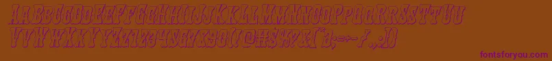 Texasranger3Dital Font – Purple Fonts on Brown Background