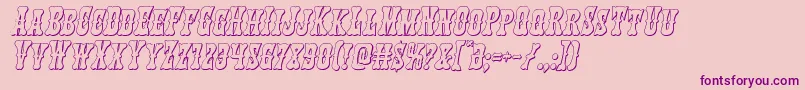 Texasranger3Dital Font – Purple Fonts on Pink Background