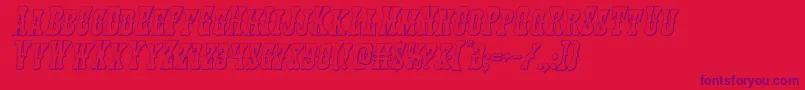 Texasranger3Dital Font – Purple Fonts on Red Background