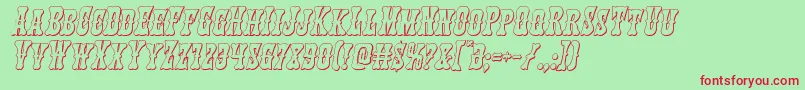 Texasranger3Dital Font – Red Fonts on Green Background