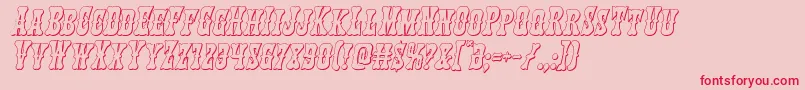 Texasranger3Dital Font – Red Fonts on Pink Background
