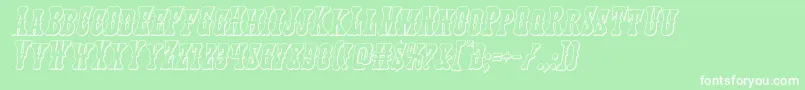 Texasranger3Dital Font – White Fonts on Green Background