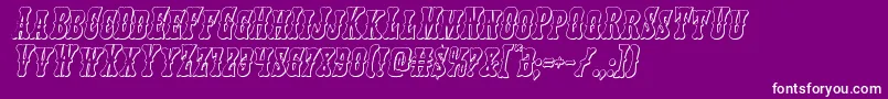 Texasranger3Dital Font – White Fonts on Purple Background
