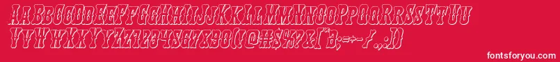 Texasranger3Dital Font – White Fonts on Red Background