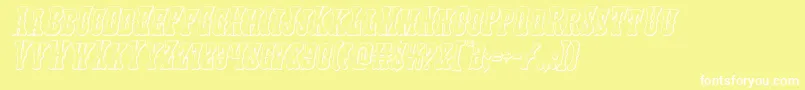 Texasranger3Dital Font – White Fonts on Yellow Background