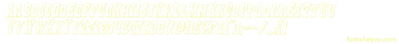 Texasranger3Dital Font – Yellow Fonts on White Background