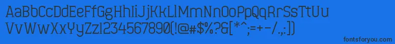 MinaeffEct Font – Black Fonts on Blue Background