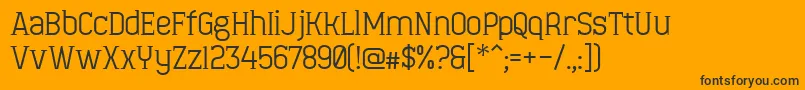 Шрифт MinaeffEct – чёрные шрифты на оранжевом фоне