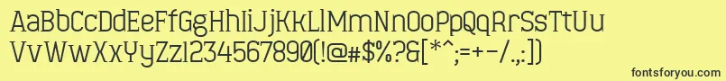 MinaeffEct Font – Black Fonts on Yellow Background