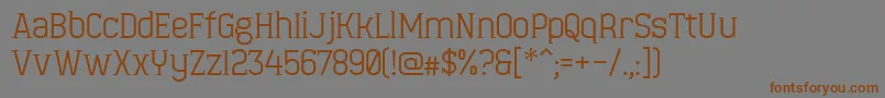 MinaeffEct Font – Brown Fonts on Gray Background