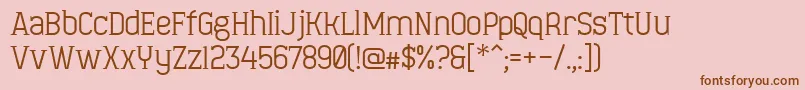 Шрифт MinaeffEct – коричневые шрифты на розовом фоне