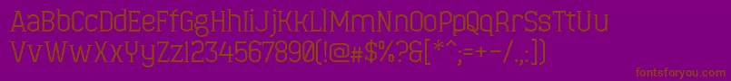 フォントMinaeffEct – 紫色の背景に茶色のフォント